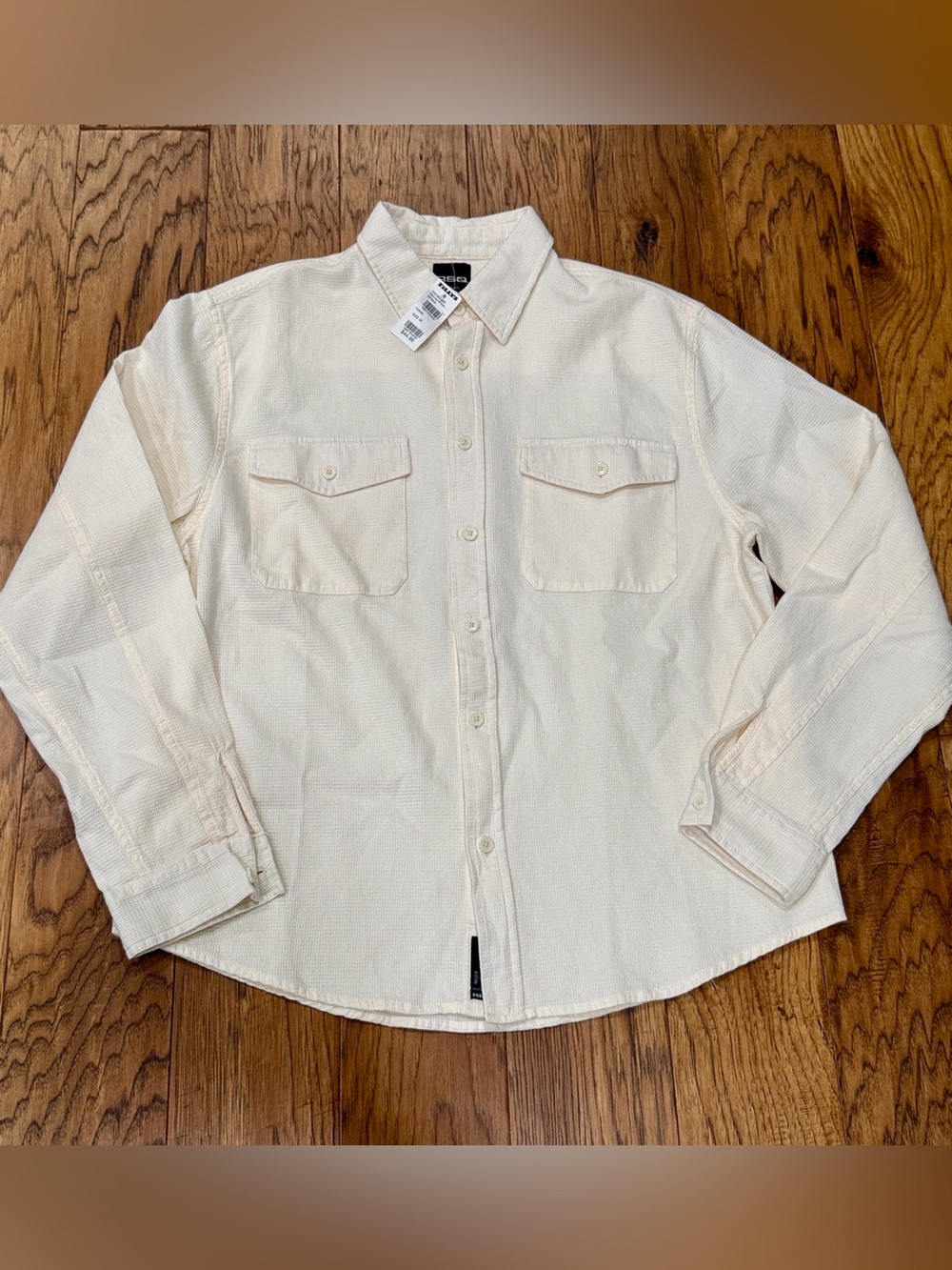 RSQ NWT Men’s Oversized Off-white waffle knit Shirt size M